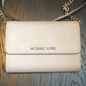 Michael Kors gray crossbody purse